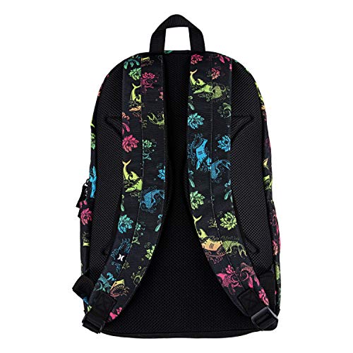 Hurley Unisex-Adults One and Only Backpack - Black Multi, Large, Lightweight and Comfortable Backpack for Daily Use