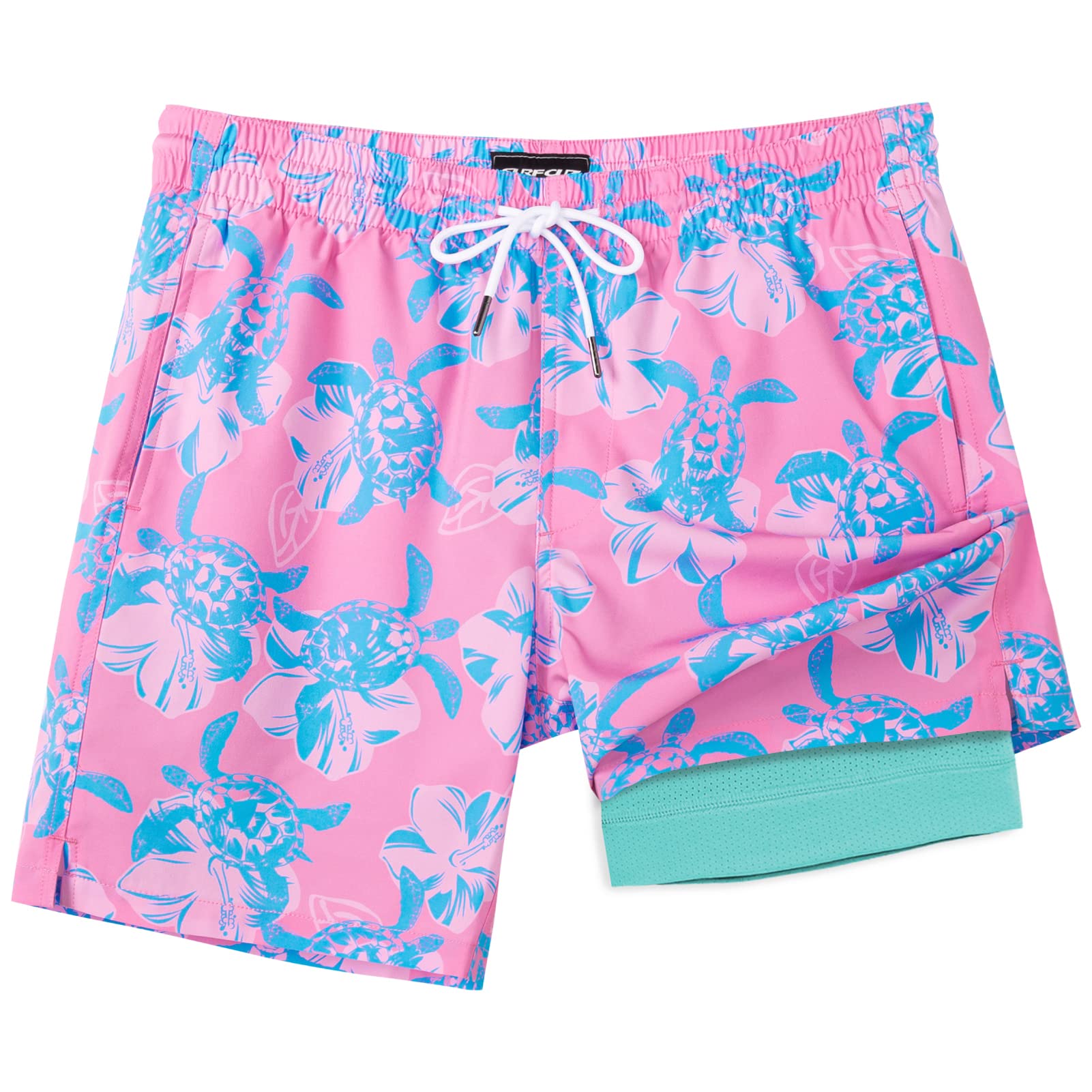 SURF CUZ Mens Compression Swim Trunks 7" Quick Dry Stretch Swim Shorts