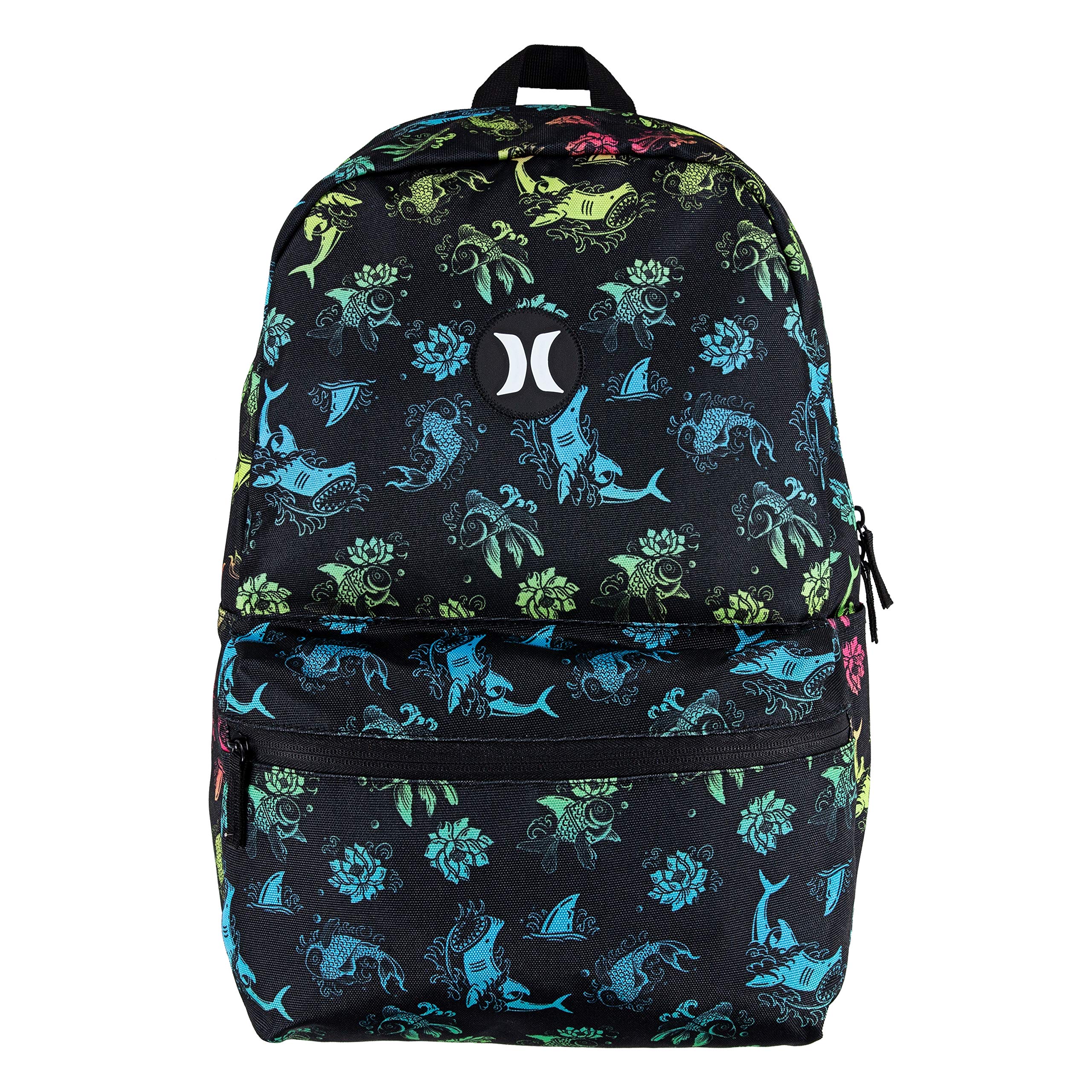 Hurley Unisex-Adults One and Only Backpack - Black Multi, Large, Lightweight and Comfortable Backpack for Daily Use